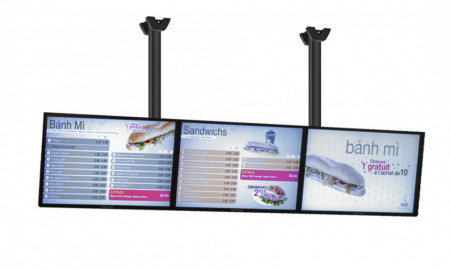 Suport tavan Menuboard pentru 3 Display-uri Vogel's MBOARD T3 (Extensibil pana la 10 Display-uri) - Img 2