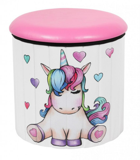 Taburet pliabil rotund 38cm-Unicorn