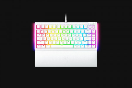 Tastatura gaming, Razer, BlackWidow V4 75%, USB, Alb/RGB