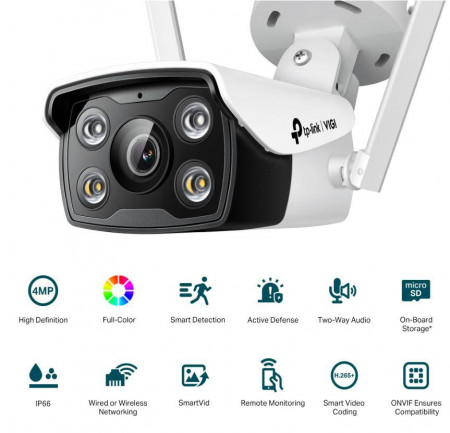 TPL VIGI 4MP BULLET WIFI CAM 4MM C340-W - Img 2