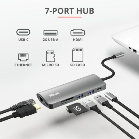Trust Dalyx 7in1 USB-C Multiport Adapter - Img 19