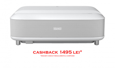 Videoproiector Laser EPSON EH-LS650W, 4K PRO-UHD, 3.600 lumeni, contrast 2.500.000:1, cu Android TV™, sunet YAMAHA, alb - Img 2