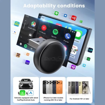 Adaptor Carplay / Android Auto Wireless Carlinkit Mini Ultra3 pentru Apple iPhone / Android Series - Img 2
