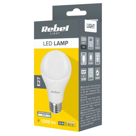 BEC LED E27 A60 12W 230V 4000K REBEL - Img 3