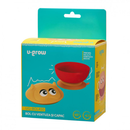 Bol cu ventuza si capac 450 ml - Img 4