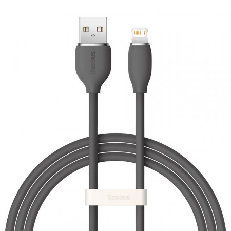 Cablu Baseus, cablu USB - Lightning 2.4A lungime 2 m Jelly Liquid Silica Gel - negru
