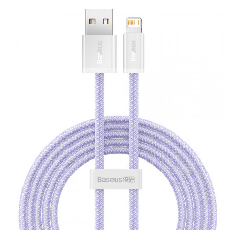 Cablu Baseus Dynamic USB la Lightning, 2,4 A, 2 m (violet)