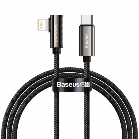 Cablu Baseus Legend Series Elbow Fast Charging USB Type C - Lightning 20W 1m black (CATLCS-01)