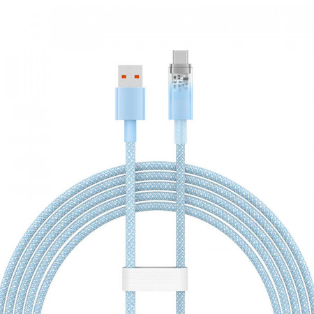 Cablu de incarcare rapida Baseus USB la USB-C 6A, 1 m(albastru) - Img 3