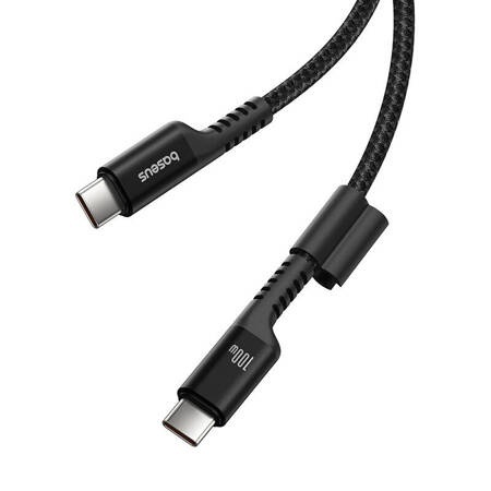 Cablu de incarcare rapida USB-C la USB-C Baseus Fish-Eye 100W, 1m (negru) - Img 3