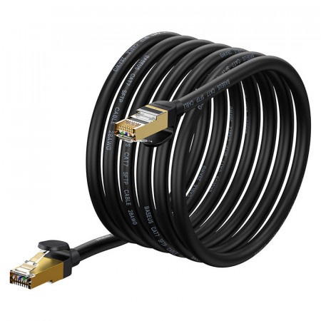 Cablu de retea Baseus Ethernet RJ45, 10 Gb, 5 m (negru) - Img 2