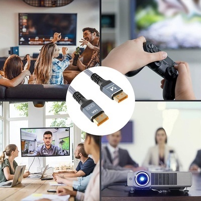 Cablu DSC Wozinsky WPS-16AYL2S DisplayPort 2.1 80Gb/s 16K@60Hz 8K@120Hz 4K@240Hz HDR HDCP - negru - Img 9