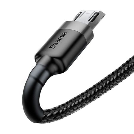 Cablu micro USB QC3.0 1.5A , 2M, BASEUS Cafule Durable Nylon, negru - Img 4