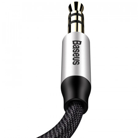 Cablu mini jack audio 3.5 mm AUX Baseus Yiven 1m , negru + argintiu - Img 8