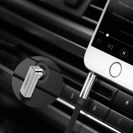 Cablu plat Ugreen Cablu audio AUX 3,5 mm mini mufă 1m argintiu (10597) - Img 5