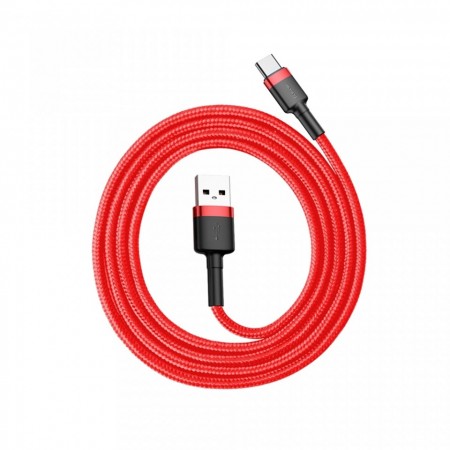 Cablu Type C , QC3.0 , 2.4A , 1M, BASEUS Cafule Durable Nylon, rosu - Img 7