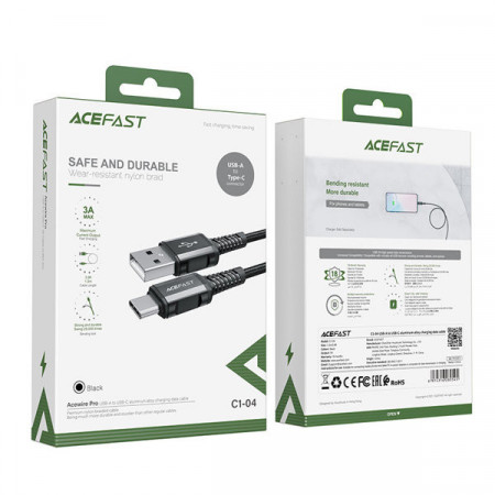 Cablu USB Acefast - USB tip C 1,2 m, 3 A negru (C1-04 negru) - Img 4