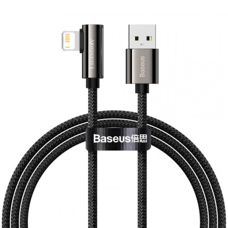 Cablu USB la Lightning Baseus Legend Series, 2.4A, 1m (black)