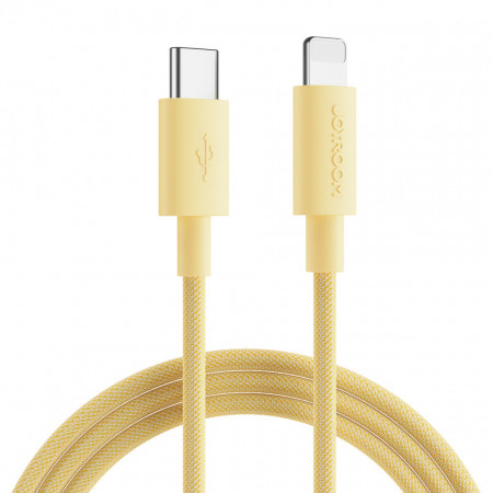 Cablu USB tip C durabil Joyroom - Încarcare rapida lightning/ transmisie de date 20W 1m galben (S-1024M13)