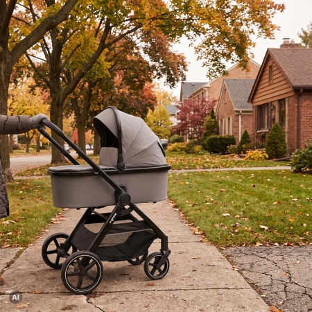 Carucior 2in1 SmartFold,U-Grow,dark grey - Img 9