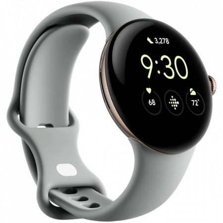 Ceas Smartwatch Google Pixel Watch, GPS, Champagne Gold Stainless Steel Case, Hazel Active band - Img 3