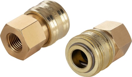 Cuplă Rapidă pentru Aer Comprimat DN 7.2 (NW 7.2) cu Filet Interior 1/4" BSP, Alamă Masivă - Img 5