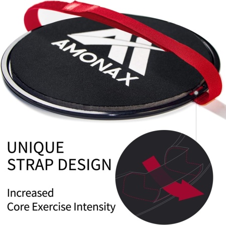 Discuri Glisante pentru Fitness Amonax cu Benzi de Fixare pentru Picioare, Glisiere Duble pentru Antrenament Full Body, Abdomen și Core, Compatibile cu Orice Suprafață, cu Geantă de Transport Inclusă - Img 6