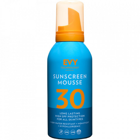EVY TECHNOLOGY Sunscreen Mousse Crema de fata si corp spuma cu SPF 30 Unisex 150 ml