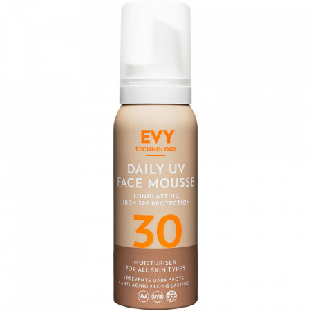EVY TECHNOLOGY Sunscreen Mousse Daily UV Crema de fata spuma cu SPF 30 Unisex 75 ml