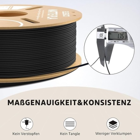 Filament PLA mat ELEGOO 1,75 mm bej 1 kg, filament PLA pentru imprimantă 3D - Img 2