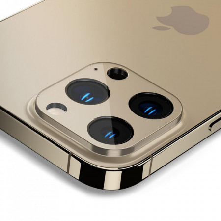 Folie protectie camera SPIGEN OPTIK.TR CAMERA PROTECTOR 2-PACK IPHONE 13 PRO / 13 PRO MAX GOLD - Img 5