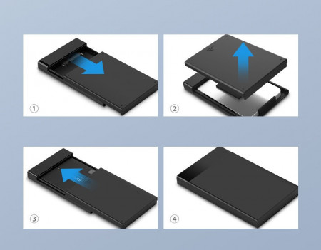 Hard disk extern Ugreen Carcasa SSD HDD SATA 2,5 "USB 3.2 Gen 1 (5 Gbps) Cablu USB Type C + 0,5 m negru (US221 50743) - Img 2