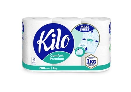 Hartie igienica Kilo Confort, 4 straturi, 6 role - Img 1