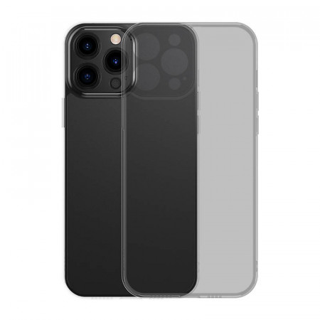 Husa Baseus din sticla mata pentru iPhone 13 PRO (neagra) + sticla calita