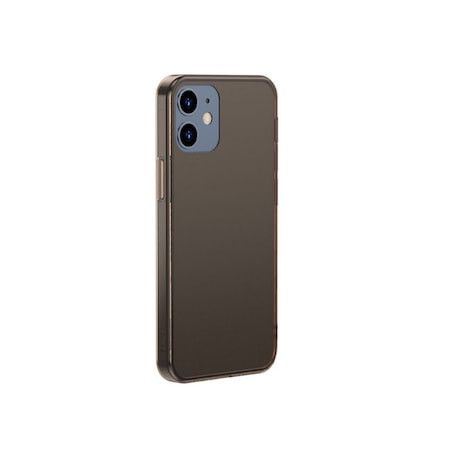 Husa Premium Baseus Cu Spate Sticla Matta Si Rama Din Silicon Pentru iPhone 12 Mini Negru - Img 2