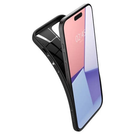 Husa telefon Spigen LIQUID AIR IPHONE 15 PRO NEGRU MAT - Img 4