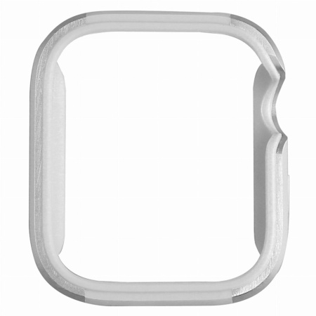 Husa Uniq Valencia din Silicon&amp;Aluminiu pentru Apple Watch Seria 4/5/6/SE (44mm), Argintiu - Img 2