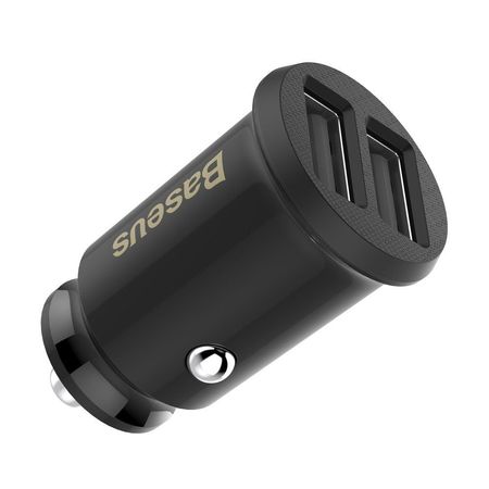 Incarcator auto, Baseus Grain, 2x USB 3.1A, negru - Img 4