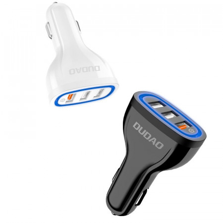 Incarcator auto DUDAO QuickCharge 3.0 3x USB 2.4A 18W - negru - Img 2