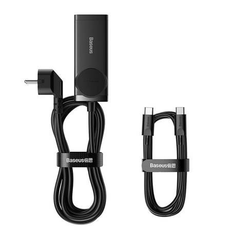 Incarcator de perete Baseus GaN3 Pro / powerstrip 2xUSB + 2xUSB-C + AC, 100W (negru) - Img 3