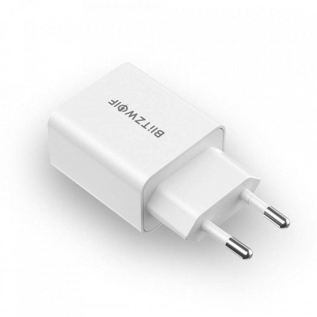 Incarcator de perete Blitzwolf BW-S20, USB, USB-C, 20W (alb) - Img 2