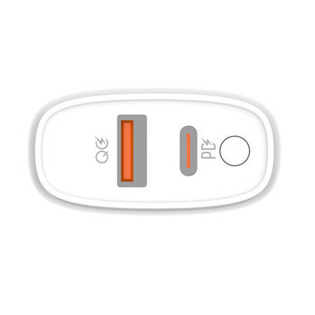 Incarcator de perete LDNIO A2424C, USB + USB-C, PD + QC 3.0, 20W (alb) - Img 3
