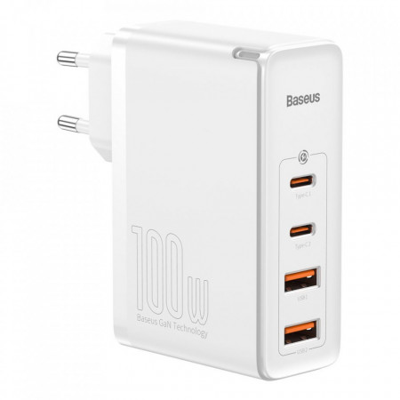 Incarcator priza , rapid Baseus GaN2 Pro 100W USB / USB Typ C Quick Charge 4+ Power Delivery white (CCGAN2P-L02)