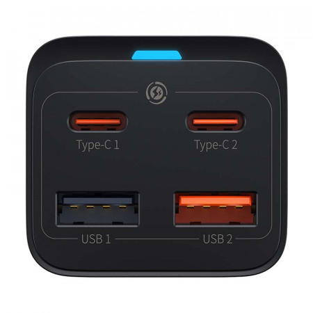 Incarcator rapid Baseus GaN3 Pro, 2x USB-C, 2x USB, 65W (negru) - Img 3
