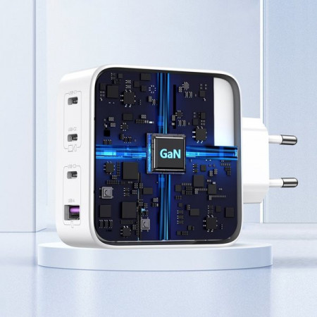 Incarcator rapid GaN 3xUSB C / USB 100W PPS Ugreen CD226 - alb - Img 2