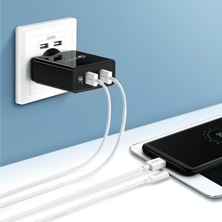 Incarcator UGREEN Quick Charge 3.0 2x USB 30W 3A - negru - Img 3