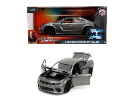 JADA FAST AND FURIOUS MASINUTA METALICA DODGE CHARGER SRT HELLCAT 2021 SCARA 1 LA 24 - Img 3