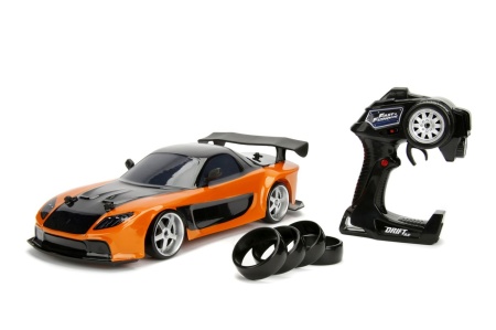 JADA FAST AND FURIOUS MASINUTA RC CU TELECOMANDA HANS MAZDA RX 7 SCARA 1 LA 10 - Img 2