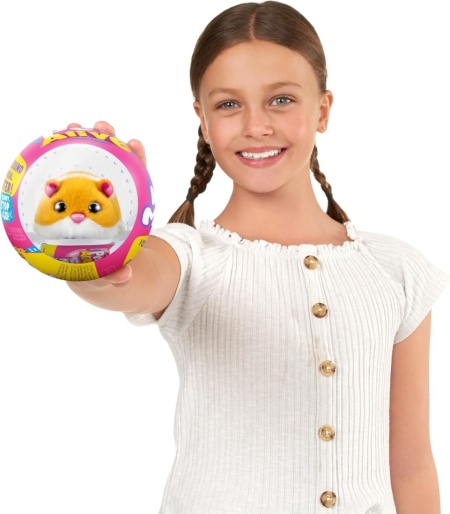 Jucărie Interactivă Electronică de Pluș Pets Alive Hamster Mania ZURU (Model Portocaliu), Hârciog Interactiv cu Peste 20 de Sunete Realiste, Mișcare în și în Afara Mingii - Img 2