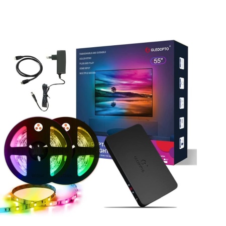 Kit banda de sincronizare GLEDOPTO 3.0 RGB, banda de lumina de fundal adresabila pentru TV - Img 1